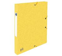 Oxford A4 Top File + Cardboard Box 2.5 cm Spine Width Yellow Pack of 12