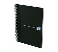Oxford A5 Office Smart Card Cover Wirebound Notebook, Ruled with Margin, 180 Pages, Black