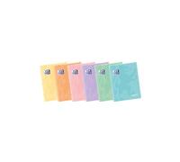 Oxford, A5 Stapled Notebooks, 4x4 Squares, Plastic Cover, 48 Sheets, Pack 10 Notebooks, Pastel Colours