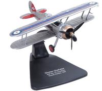 Oxford Diecast Gloster Gladiator Fighter Aircraft No. 72 Squadron, Church Fenton (1937) British Royal Air Force Oxford Aviation Series 1/72 Diecast Model Airplane AC122
