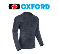 Oxford Advanced Base Layer Moisture Wicking Motorcycle Motorbike Top - Charcoal