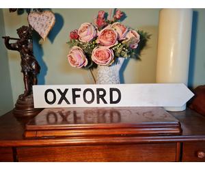 Oxford Aged Basic Old Style British Road Sign University Oxfordshire