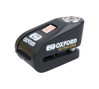 Oxford Alpha 110dB XA14 Alarm Motorcycle Disc Lock 14mm Pin Minder Cable Black
