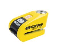 Oxford Alpha XA14 Security Motorbike Alarm Disc Lock - Yellow/Black