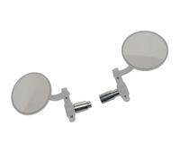 Oxford Aluminium Round Handlebar Standard Size Bar End Mirrors Silver Ghostbikes