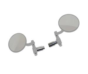 Oxford Aluminium Round Handlebar Standard Size Bar End Mirrors Silver Ghostbikes