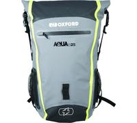 Oxford Aqua B-25 Black Fluo Grey Back Pack 25L Waterproof Biker Riding Luggage