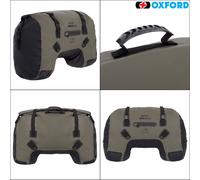 Oxford Aqua D-50 Waterproof Duffle Roll Bag Motorcycle Pannier Luggage, Khaki/Black