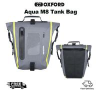 Oxford Rider Equipment Tank Bag Aqua M8 – Magnetic, Waterproof – Black/Grey/Fluorescent