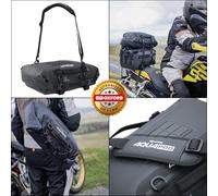 Oxford Aqua Pro DE-20 Roll Bag | Motorcycle Roll-top Double Ended Tail Pack Motorbike Luggage, Black