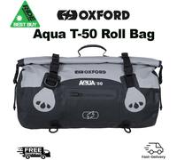 Oxford Models Roll Bag Aqua T – Waterproof, High-Visibility, Easy Carry – Black/Grey 50 Litre