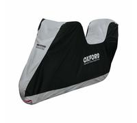 Oxford Aquatex Motorcycle/Scooter Outdoor Cover With Black/Silver Trunk - L