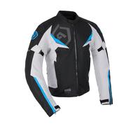 Oxford ARMR Eyoshi 3 Waterproof Jacket for Motorcycle, CE Level 1 Armour Summer Motorcycle Jacket with Armour DRYGUARD Motorbike Jacket for Men Racing Jacket Biker Jacket (4XL,Black/Light Grey/Blue)