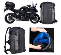 Oxford Atlas B-30 Advanced Motorcycle Motorbike Backpack Bag Charcoal Black