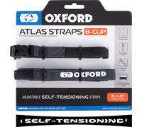 Oxford Atlas B-Clip 17mm x 1.2m Self-Tensioning Straps Asphalt Pair GhostBikes