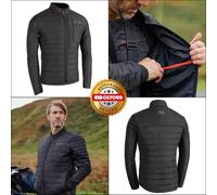 Oxford Atmos Thermo Mid-layer Motorcycle Motorbike Unisex Black Puffer Jacket