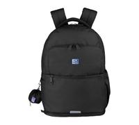 Oxford B-Out, Unisex School Backpack, 30L, 42 cm, Padded Laptop Pocket, Isothermal Compartment, Recycled Polyester, RPET, Black, Black/White, 42x30x15cm, Casual