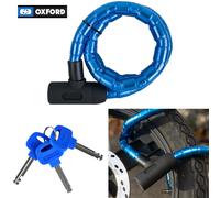 Oxford Barrier Armoured Motorcycle Motorbike Security Cable - 1.4m x 25mm Blue