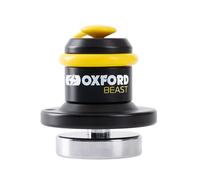 Oxford Beast Disc Lock LK121 | High Security Motorcycle Front Disc Brake Immobiliser, Black/Yellow