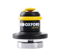 Oxford Beast Lock LK121 | High Security Motorcycle Front Disc Brake Immobiliser, Black/Yellow, One Size