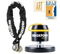 Oxford Beast Motorcycle Security Chain 1.5m x 22mm & Beast Floor Ground Anchor