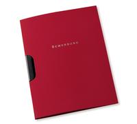 Oxford Bewerbungsmappe A4, aus Karton, Klemm-Mappe, bordeaux, 10er Pack