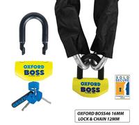 §Oxford BIG Boss Lock Package with Padlock + 12 mm Chain§