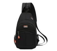 Oxford Big Sling Bag, Long Keeper Lightweight Sling Backpack, Can switch freely between shoulder and double-shoulder backpack modes via zipper 6-8 Ways to Wear for Hiking Bicycle Sport Gym (Black)