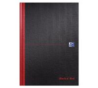 OXFORD Notebook Black n' Red A4 Ruled Casebound Cardboard Hardback Black, Red 192 Pages