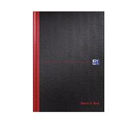 Oxford Black n' Red A4 Hardback Casebound Notebook, Ruled with Double Cash, 192 Page, 1 Notebook
