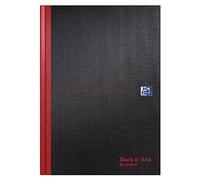 Oxford Black n' Red A4 Hardback Casebound Recycled Notebook, Ruled, 192 Page, 1 Notebook