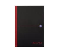 Oxford Black n' Red, A4 Notebook, Casebound, Hardback, 192 Pages, Single Notepad