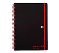 Oxford Notebook Black n' Red A4 Wirebound Recycled Polypropylene 140 Pages