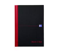 Oxford Black n' Red A5 Hardback Casebound Notebook Ruled with Single Cash 192 Page, 5 Notebooks