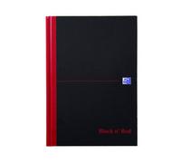 Oxford Black n' Red Casebound Hardback Single Cash Book A5 Ruled 192pp 90gsm Pack of 5