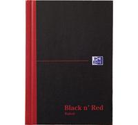 Oxford Black n' Red A6 Hardback Casebound Notebook Ruled 192 Page, 5 Notebooks