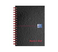 Oxford Black n' Red A6 Wirebound Hardback Notebook - Black