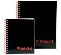 Oxford Black n' Red Black n Red Notebook Soft Cover Wirebound Perforated 90gsm Ruled 100 Pages A5 Ref D66369 [Pack of 10],black/red