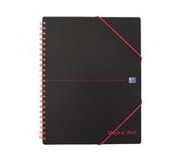 Oxford Black n Red Meeting Book Wirebound A4+ Ruled Margin SCRIBZEE Compatible 160 Pages (Pack 5) 100104323
