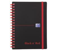 Oxford Black N Red Notebook A6 Poly Cover Wirebound Ruled 140 Pages (Pack 5) 100080476