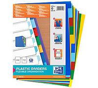 OXFORD Blank Dividers A4 Assorted Multicolour 10 Part PP (Polypropylene) 100205063