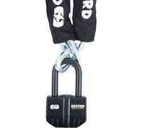 Oxford Boss Alarm 16 mm & Chain Lock 12 mm x 2.0 m Black Anti-Jack Shackle LK482