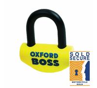 Oxford Boss OF46 Motorcycle 16mm Disc Lock + FREE Yellow Reminder Cable