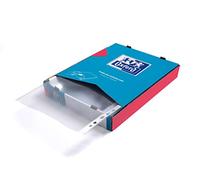 OXFORD Box of 100 Perforated Pockets A4 Grained Polypropylene Thickness 7/100 Colourless