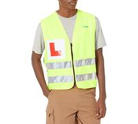 Oxford Bright Vest L (XL/2XL) High Viz Zipped Vest With L Plate (Learner Plate, Yellow)