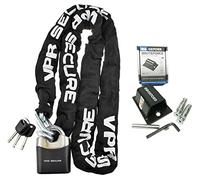 Oxford Brute Force Motorbike Security Ground Anchor VPR Sabre Hard Steel Motorcycle Chain Lock 1.2m - Black