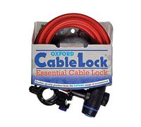 Oxford Cable Bike Lock, 12mm x 1.8m - Red