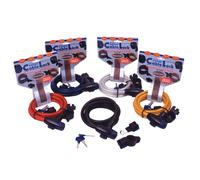 Oxford Cable Lock 1.8m Smoke OF246 Motorcycle Security Nylon Protected Lock Head