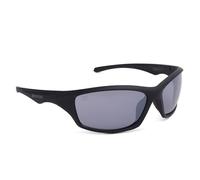 Oxford Camino Sunglasses SU011 | Wrap Around Black Frame Silver Mirror Lens, One Size
