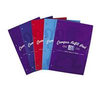 Oxford Campus Lined Paper A 4 Refill Pad, Headbound 140 Pages, Assorted Colours, Pack Of 5